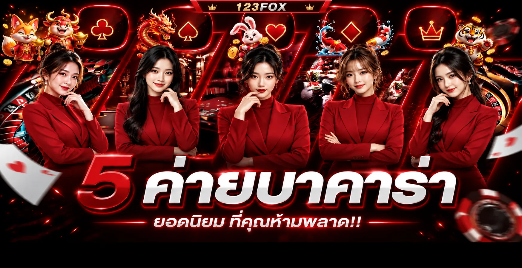 123FOX แนะนำค่ายบาคาร่าและเกมคาสิโนยอดนิยม